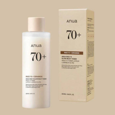 ANUA Rice 70 + Ceramide Glow Milky Toner