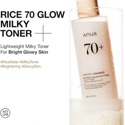 ANUA Rice 70 + Ceramide Glow Milky Toner